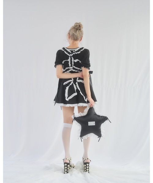 lilLilly（リルリリー） ワンピース バックリボンダイバーワンピース