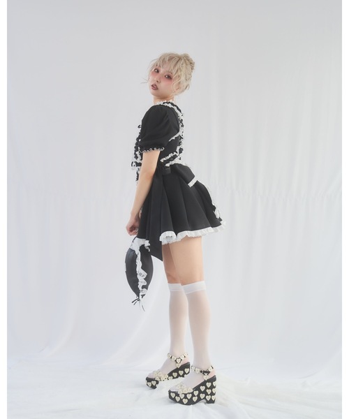 lilLilly（リルリリー） ワンピース バックリボンダイバーワンピース