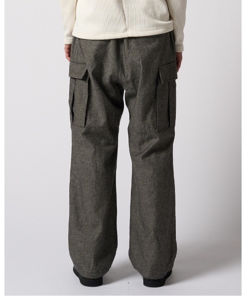ワイドパンツ カーゴパンツ natural blend wool easy cargo メンズの画像