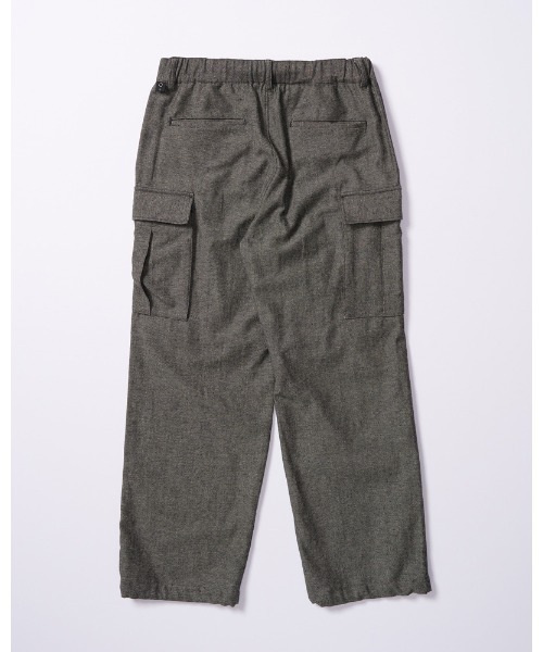 ワイドパンツ カーゴパンツ natural blend wool easy cargo メンズの画像