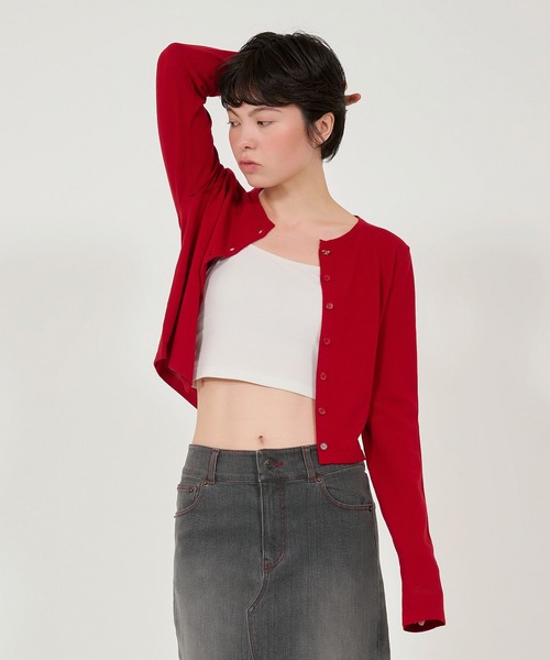 「TINA:JOJUN」 ニットカーディガン M ブラック系その他 レディース_画像2