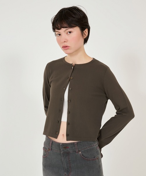 「TINA:JOJUN」 ニットカーディガン M ブラック系その他 レディース_画像8