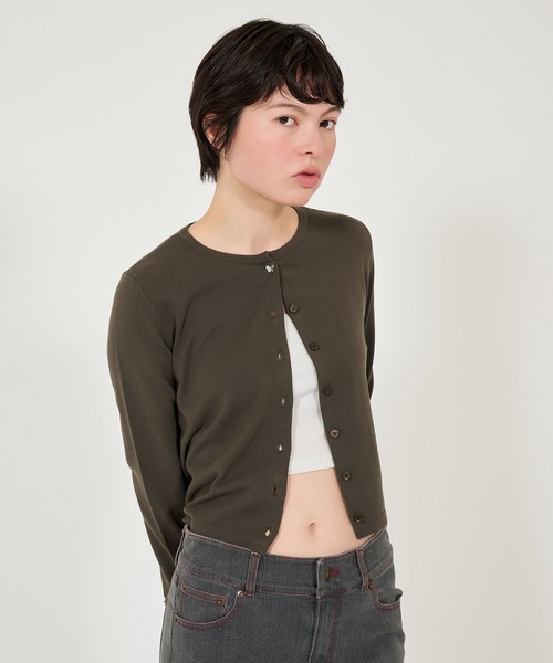 「TINA:JOJUN」 ニットカーディガン M ブラック系その他 レディース_画像9