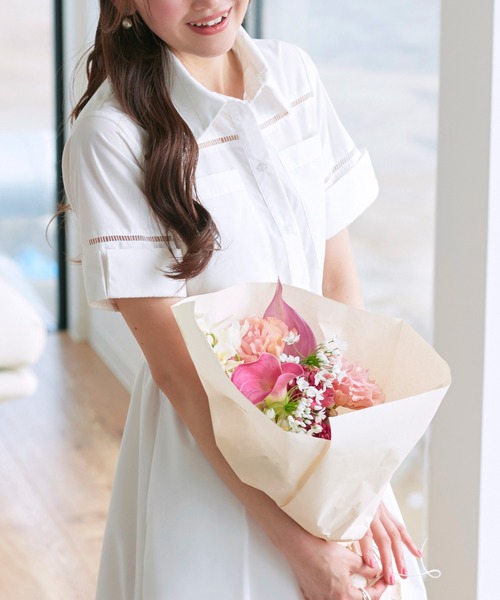 ロウン♡ROWOOM♡ルームシャツワンピース 新品未開封 RUIRUE BOUTIQUE（ルイルエブティック） シャツワンピース 洗える