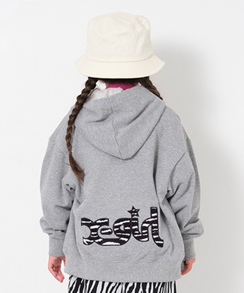 「X-girl Stages」 「KIDS」ジップアップパーカー 120cm アイボリー キッズ_画像3
