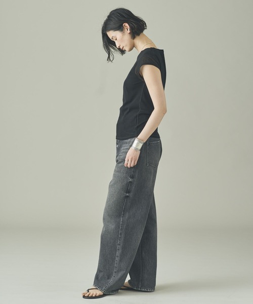 tシャツ Curensology(カレンソロジー)/コットンチュールショートスリーブプルオーバー レディースの画像