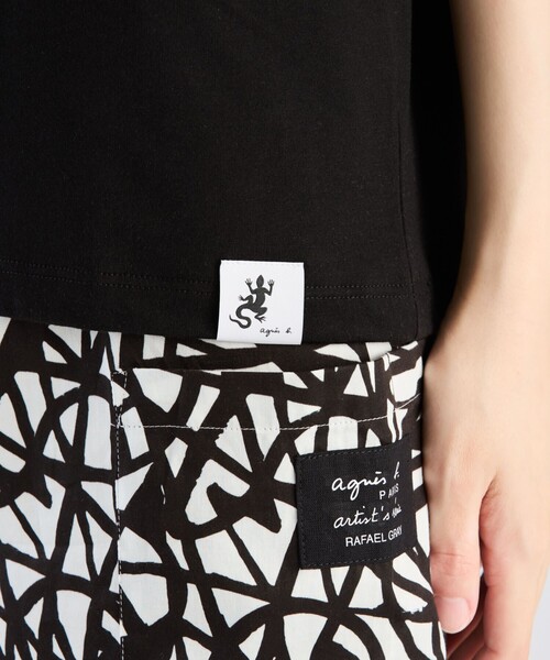 「agnes b.」 半袖Tシャツ MEDIUM ブラック レディース_画像6