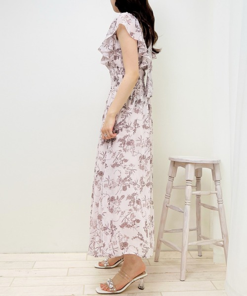 「INGNI」 ノースリーブワンピース M ホワイト×ネイビー レディース_画像8