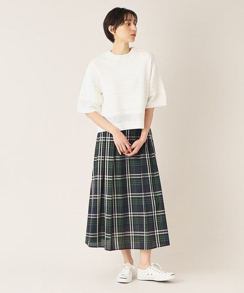 「Dessin」 半袖ニット 03 ライトブルー レディース_画像4