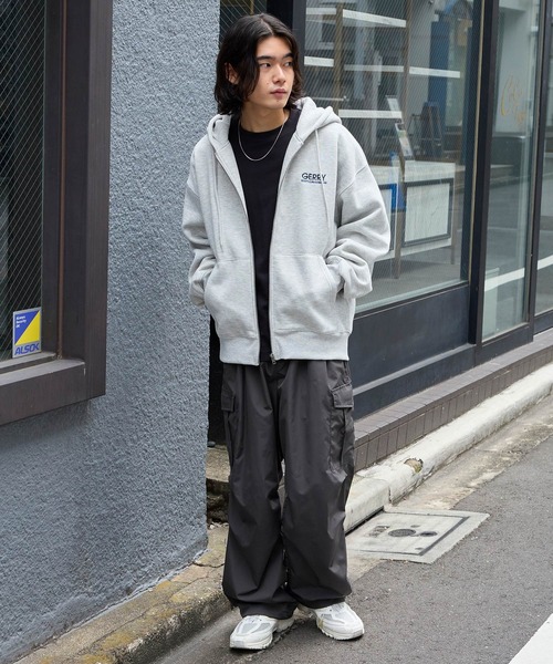 「GERRY」 ジップアップパーカー L ネイビー メンズ_画像8