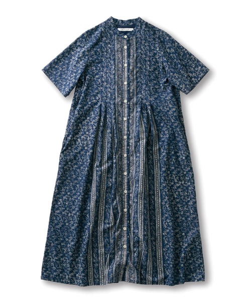 「Sunny clouds」 長袖ワンピース MEDIUM ネイビー レディース_画像8
