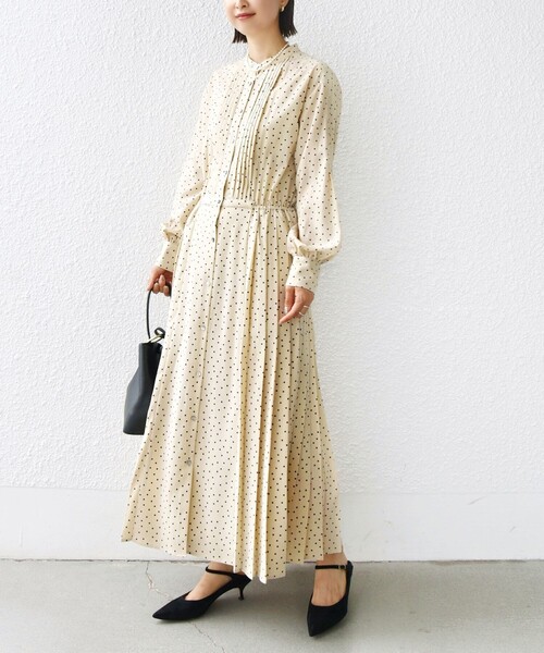「SHIPS」 長袖ワンピース MEDIUM ネイビー レディース_画像4