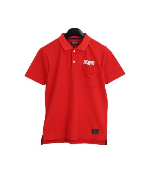 タグ付き未使用archivio ポロシャツ ブラック レッド archivio（アルチビオ） 半袖ポロシャツ 46 レッド メンズ : ZOZOTOWN