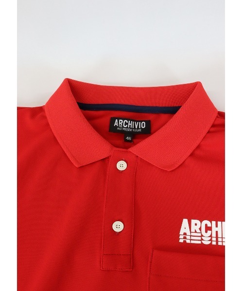 archivio（アルチビオ） 半袖ポロシャツ 46 レッド メンズ : ZOZOTOWN