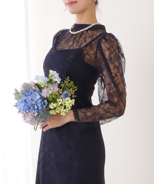 「Lace Ladies」 キャミソールワンピース FREE グレー レディース_画像8