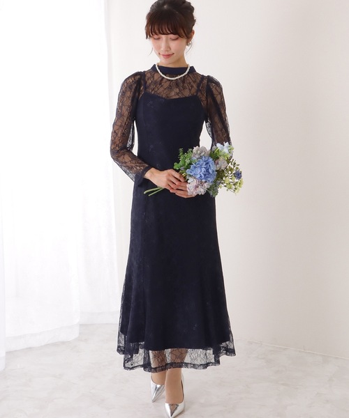 「Lace Ladies」 キャミソールワンピース FREE グレー レディース_画像9