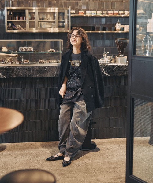 「niko and...」 デニムパンツ SMALL グリーン レディース_画像5