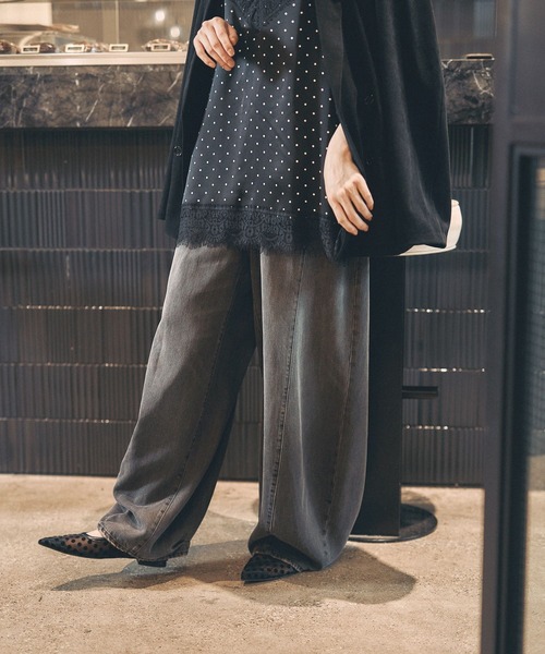 「niko and...」 デニムパンツ SMALL グリーン レディース_画像8