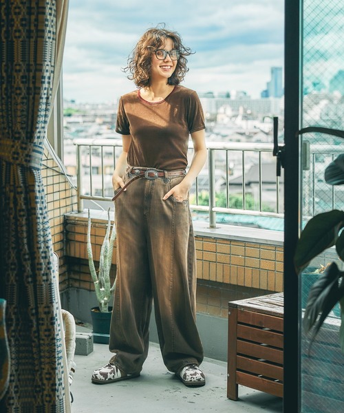 「niko and...」 デニムパンツ SMALL グリーン レディース_画像9