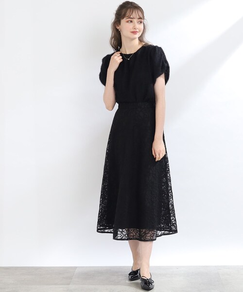 「couture brooch」 フレアスカート 40 ブラウン系その他2 レディース_画像3