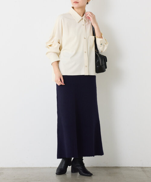 「COLLAGE GALLARDAGALANTE」 「Q.anos」長袖シャツ FREE ブルー レディース_画像3