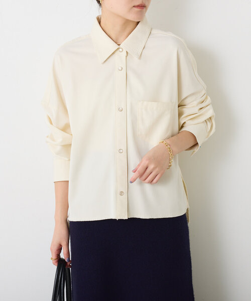 「COLLAGE GALLARDAGALANTE」 「Q.anos」長袖シャツ FREE ブルー レディース_画像4