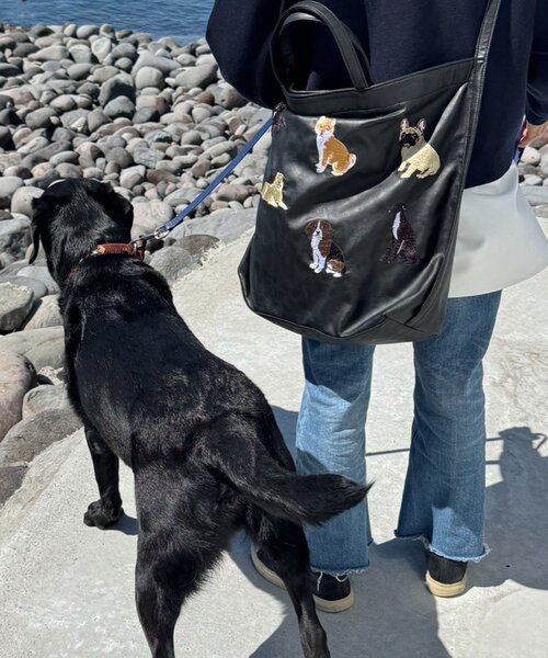 BEARDSLEY（ビアズリー） トートバッグ Dog刺繍トートバッグ