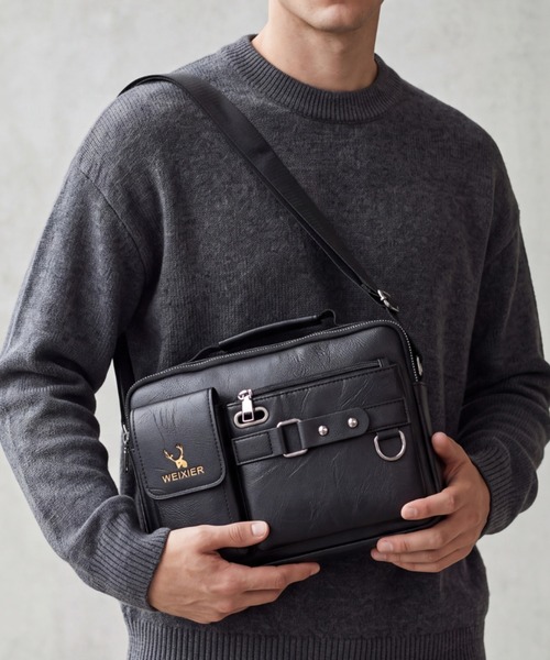 ショルダーバッグ 「BAG1」WEIXIER メンズ 多機能 PUレザー レディース