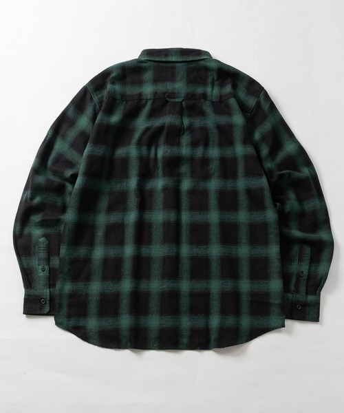 【新品】AtLast&Co オンブレチェック ウールシャツ マチ付き 15ハーフ GLOVE HOUSE（グローブハウス） シャツ 「a」ソフトネル オンブレ