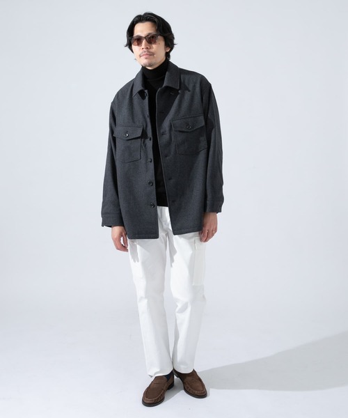 URBAN RESEARCH メルトンショートコートジャケット L URBAN RESEARCH ROSSO MEN コート ジャケット ウールメルトンショート