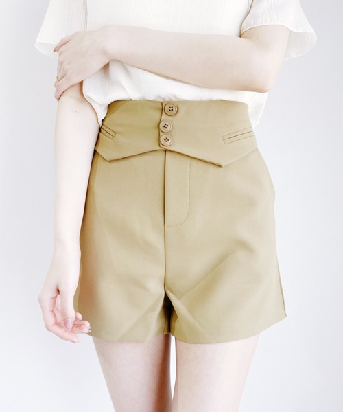 パンツ ボタンデザインフレアショートパンツ Zozotown Paypayモール店 通販 Paypayモール