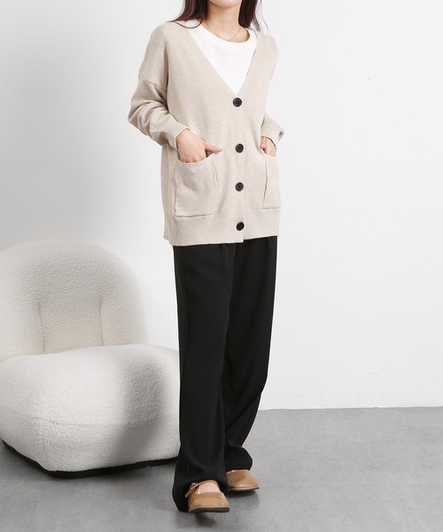 BLANC ニットカーディガン BLANC FICELLE カーディガン オーバーサイズ ニット カーディガン