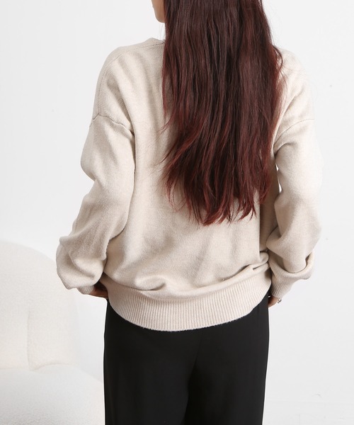 BLANC ニットカーディガン BLANC FICELLE カーディガン オーバーサイズ ニット カーディガン