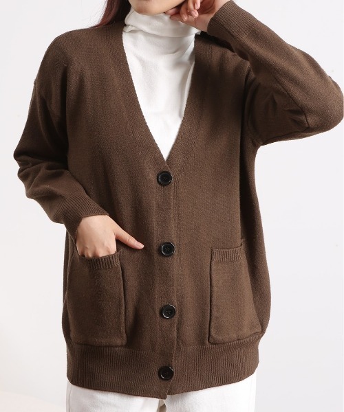 BLANC FICELLE カーディガン オーバーサイズ ニット カーディガン