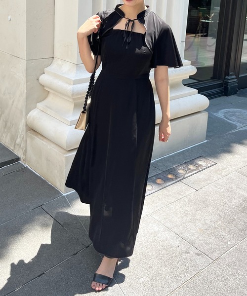 ワンピース(ボレロ付) Amazon.co.jp: [セルフォード] ボレロ付きストライプワンピース
