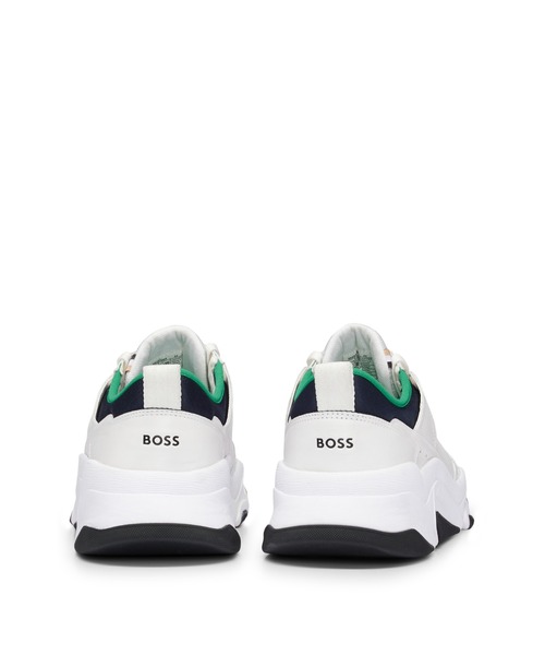 【関税込み】BOSS ホワイト Courtstride スニーカー BOSSのホワイト Courtstride スニーカーがセール中