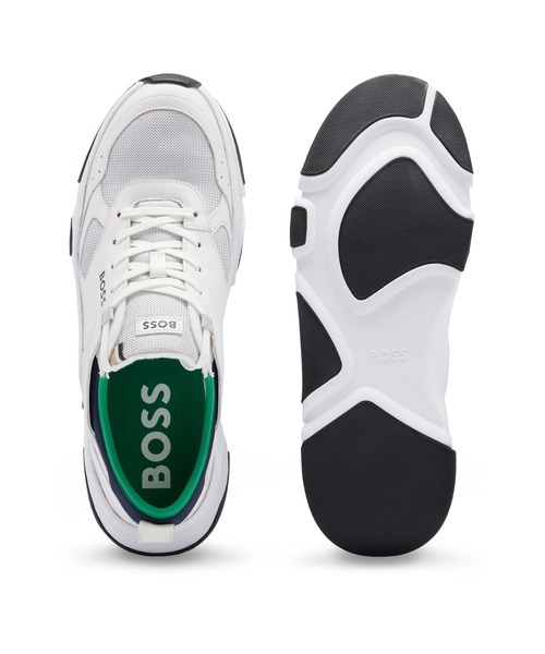 HUGO BOSS ヒューゴボス 合成皮革 スニーカー コントラスト