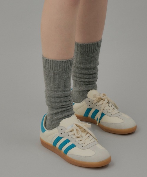 GIUNON 靴下 embroidery socks / ロゴ刺繍ソックス レディース