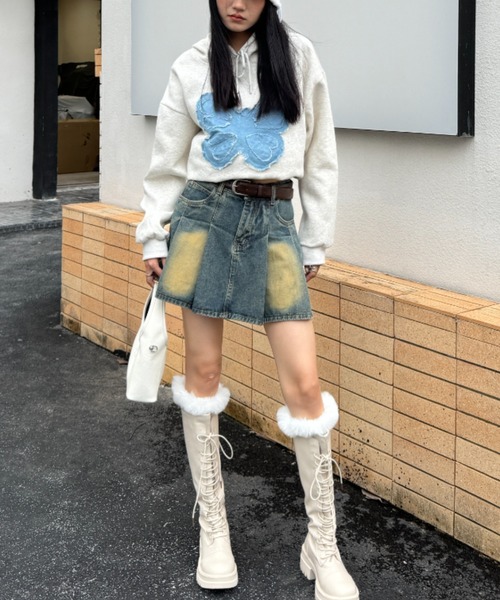 パーカー バタフライドッキング裏起毛フーディ/パーカー/スウェット レディース | LACーVERT | 13