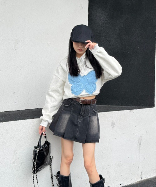 パーカー バタフライドッキング裏起毛フーディ/パーカー/スウェット レディース | LACーVERT | 21