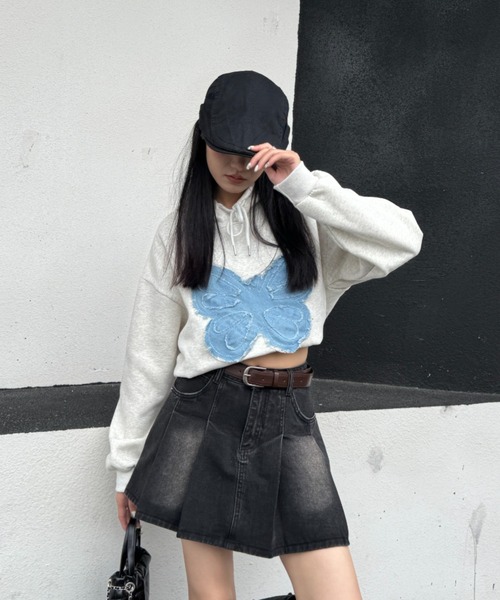 パーカー バタフライドッキング裏起毛フーディ/パーカー/スウェット レディース | LACーVERT | 18