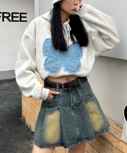 パーカー バタフライドッキング裏起毛フーディ/パーカー/スウェット レディース | LACーVERT | 17