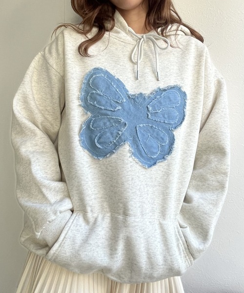 パーカー バタフライドッキング裏起毛フーディ/パーカー/スウェット レディース | LACーVERT | 16
