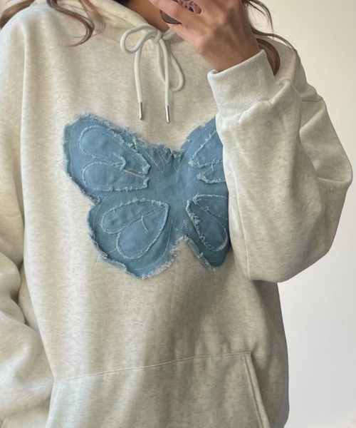 パーカー バタフライドッキング裏起毛フーディ/パーカー/スウェット レディース | LACーVERT | 15