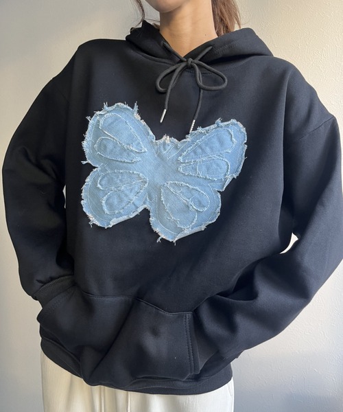 パーカー バタフライドッキング裏起毛フーディ/パーカー/スウェット レディース | LACーVERT | 05