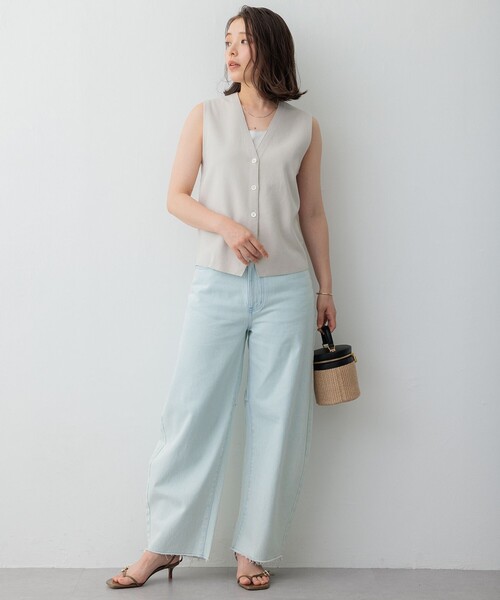 SLOW 23区 ダルブルー カーヴィーデニム サイズ44 SLOW/一部店舗限定】SLOW DENIM カーヴィーデニム （デニム