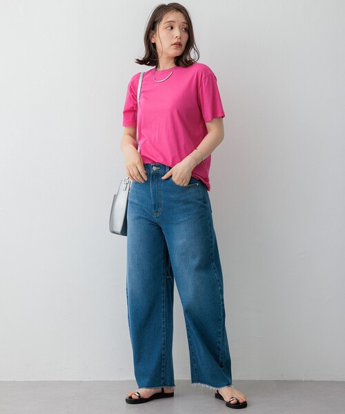 新品タグ付き　SLOW DENIM 23区　カーヴィーデニム　サックスブルー 23区 【SLOW/一部店舗限定】SLOW DENIM カーヴィーデニム