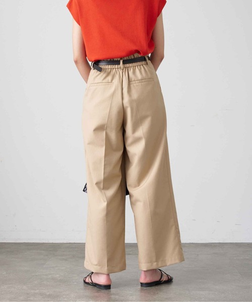 Chez toi パンツ ツイルワイドパンツ レディース : ZOZOTOWN
