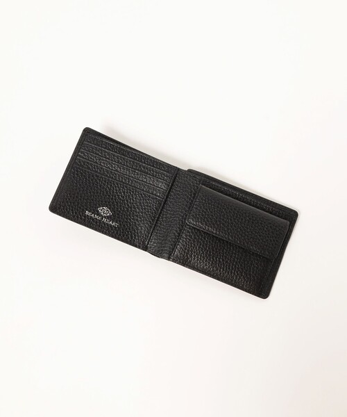 BEAMS HEART 二つ折り財布 ブラック BEAMS HEART 財布 ポリエステル 杢素材 二つ折り ウォレット