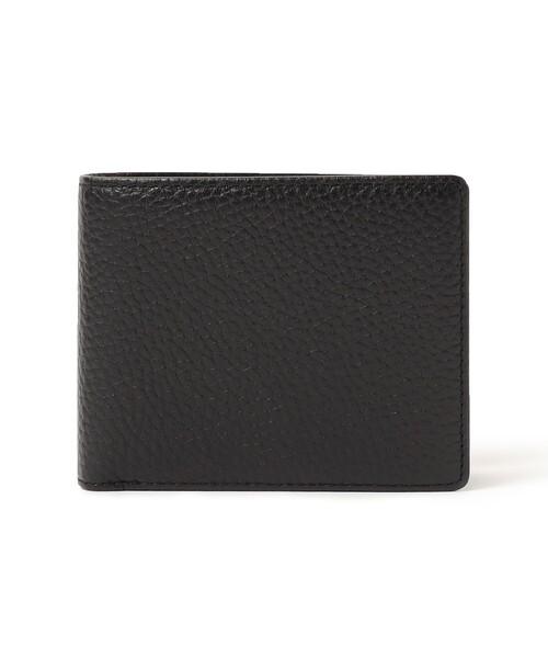 BEAMS HEART 二つ折り財布 黒 BEAMS HEART 財布 切替 フェイクレザー ジップ ウォレット「ユニ